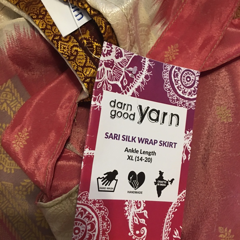 Darn Good Yarn sari wrap xl 14-20 nwt